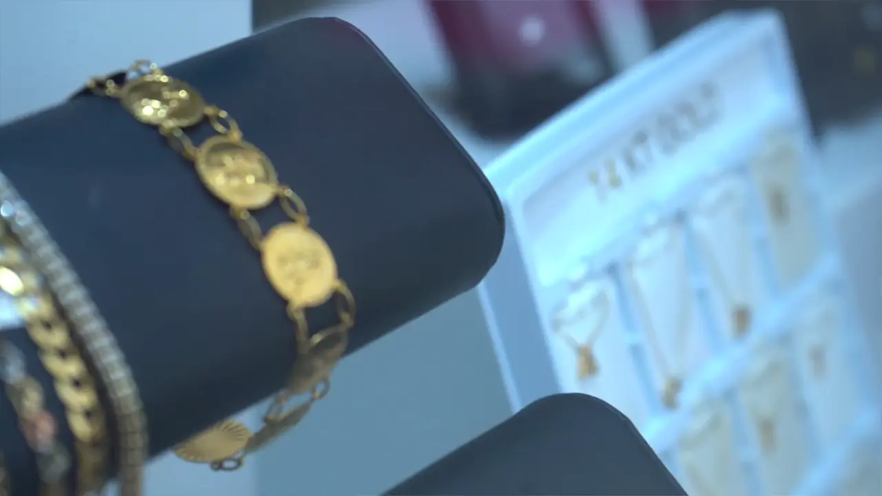 Watches displayed inside Sahara Jewelry, from Sean’s Main Street interview